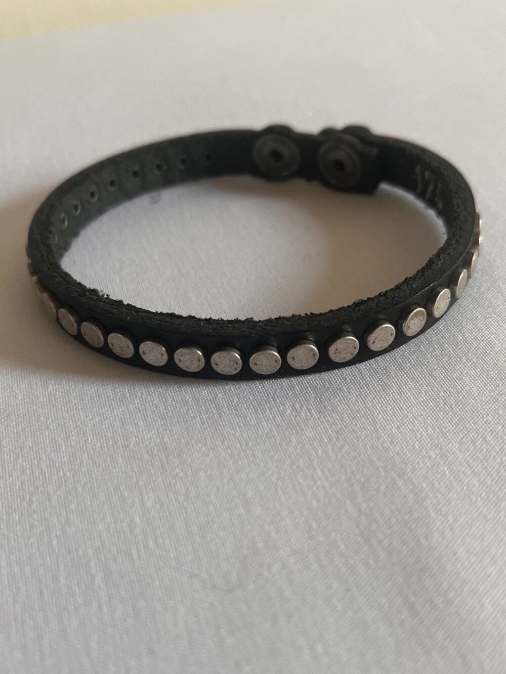 Koru Vintage Snap Leather Studded Bracelet